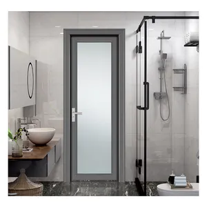 Hihaus 새로운 집 욕실 젖빛 유리 알루미늄 여닫이 창 화장실 유리 문