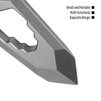 Outil de poche léger minimaliste en alliage de titane EDC, pendentif porte-clés multifonction, pointe de flèche, levier de déverrouillage, ouvre-boîte, clé hexagonale