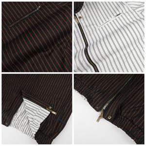Vestes réversibles pour hommes, style polyvalent, Harrington classique, rayures verticales, multi-poches, ourlet élastique - Product Image 5