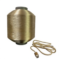 Câble de données ignifuge résistant au feu, fil spécial polyester FDY, finition brillante, tressé, torsadé, blanchi