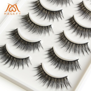 <span class=keywords><strong>Magefy</strong></span> Cils naturels noirs de haute qualité, 10 paires, étiquette privée, vente en gros, faux cils pour femmes - Product Image 3