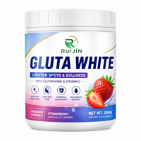 Poudre de Glutathion Gluta White Marque Blanche avec Vitamine C et Acide Hyaluronique pour Éclaircissement de la Peau, Antioxydant, Beauté pour Adultes 300g