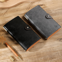 Ensemble cadeau d'affaires personnalisé en cuir synthétique gris foncé vieilli de qualité supérieure avec logo d'entreprise, carnet de notes personnalisable