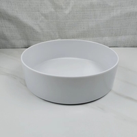 Assiette en mélamine en mélamine de qualité supérieure, bol en mélamine empilable assiettes en plastique simplistes et élégantes couleur de fête émail rond