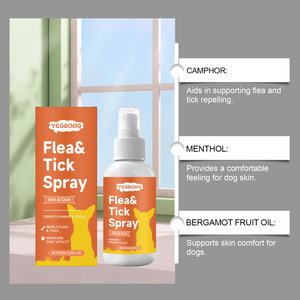 Spray <span class=keywords><strong>anti</strong></span>-<span class=keywords><strong>puces</strong></span> et tiques <span class=keywords><strong>naturel</strong></span> pour chiens et chats, protection cutanée et pelage - Product Image 2