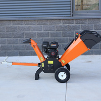 Broyeur de bois portable GS100 7HP 212cc à essence, déchiqueteur de tambour, broyeur de branches 100mm, 115kg pour services professionnels