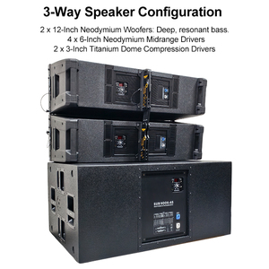 Sistema de <span class=keywords><strong>Altavoces</strong></span> Line Array Profesional de Neodimio con Doble Woofer de <span class=keywords><strong>12</strong></span> <span class=keywords><strong>Pulgadas</strong></span> Hdl50AA 4k, <span class=keywords><strong>Altavoces</strong></span> Line Array Activos de 3 Vías con Doble Woofer de <span class=keywords><strong>12</strong></span> <span class=keywords><strong>Pulgadas</strong></span> - Product Image 2