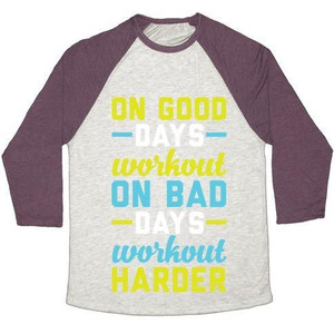 On Good Days Workout Unisex Tri-Blend <b>Baseball</b> <b>Tee</b> - Product Image 1