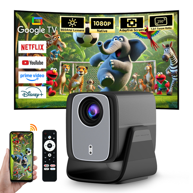Hotack OEM X5AD HY300 5000 Lumens 1080P 4K Portable Projector with Built-in Speakers and Internet Support