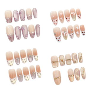 Primavera ojo <span class=keywords><strong>de</strong></span> gato estilo francés 10 piezas <span class=keywords><strong>Uñas</strong></span> acrílicas largas hechas a mano al por mayor <span class=keywords><strong>uñas</strong></span> postizas diseñador prensa en las <span class=keywords><strong>uñas</strong></span> - Product Image 1