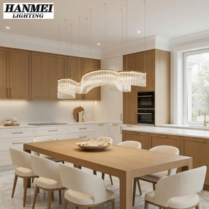 Modern Luxury Long Stainless Steel LED Pendant Chandeliers Villas Living Dining Rooms Private Clubs Hotels Lobbies HM-Pendant La - Product Image 2