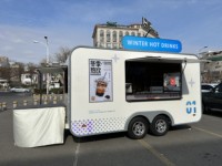 Nouvelle remorque de restauration rapide mobile entièrement équipée, camion de restauration rapide, usine de snacks, bonbons, chips, résistant à la rouille, 4 roues, équipement de cuisine complet
