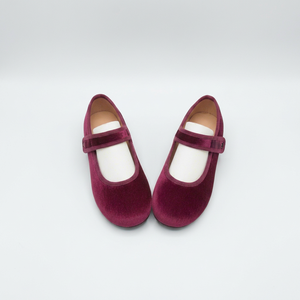 Zapatos Planos de Terciopelo para Niñas, Estilo Mary Jane, Color Sólido, con Hebilla y Correa, Casuales, con Soporte de Arco, Suela Antideslizante, Forro Ligero de Algodón - Product Image 1