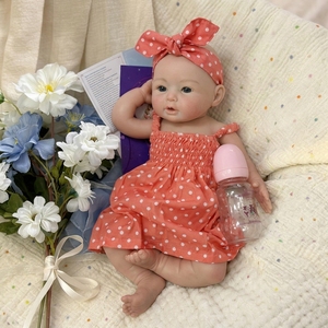 Poupées Reborn en silicone souple, corps entier, jouet réaliste, 18 pouces, imperméable, poupée fille réaliste avec accessoires - Product Image 2