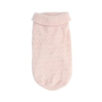 Vêtements pour chiens OEM en tricot doux et léger, effet cireux, avec logo personnalisé, anti-chute de poils, imitation fourrure de vison, chauds, décoratifs à motifs géométriques ondulés