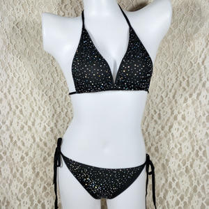 OEM الترتر الكريستال الماس ثونغ بيكيني مجموعة البرازيلي الصيف ملابس السباحة بيكيني حجر الراين - Product Image 4