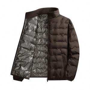 เสื้อแจ็คเก็ตฤดูหนาวสำหรับผู้ชาย ผลิตจากวัสดุกราฟีนเพื่อความอบอุ่น แจ็คเก็ตโพลีเอสเตอร์หนาพิเศษ พร้อมซิปปิดและขอบยางยืด - Product Image 2