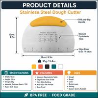 Couteau à pâtisserie multifonctionnel en acier inoxydable avec logo personnalisé, manche en bois, coupe-pâte, trancheur de pain, couteau de boulangerie OEM ODM