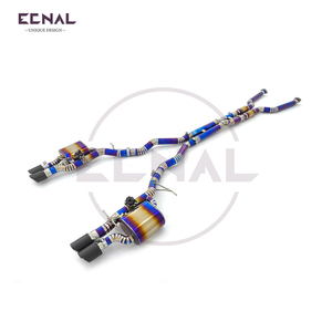 Ecnal para 2003-2009 BMW E60 <span class=keywords><strong>E61</strong></span> <span class=keywords><strong>M5</strong></span> 5.0L TC4 sistema de escape con válvula deportiva de titanio - Product Image 2