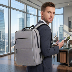 <span class=keywords><strong>Mochila</strong></span> para Portátil Personalizada con Logotipo, de 15.6 Pulgadas, Impermeable, Oxford, Informal, para Negocios, Escuela, Viajes, con Puerto USB, Lisa - Product Image 1