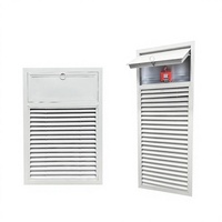 Grille de ventilation murale en alliage d'aluminium sur mesure à pression positive pour l'évacuation des fumées et l'admission d'air, avec panneau décoratif