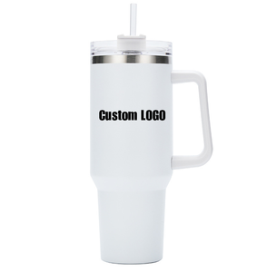 40oz Bottle <strong>with</strong> Handle Hot Coffee <strong>Mug</strong> Cup Thermal Stainless Steel Tumbler <strong>with</strong> <strong>Straws</strong> Vacuum Flask <strong>Insulated</strong> Portable Cup - Product Image 1