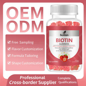 סוליין גומי ביוטין טהור OEM ויטמין <span class=keywords><strong>H</strong></span> C קרטין לשיער עור ציפורניים חומצה היאלורונית קולגן למבוגרים - Product Image 6