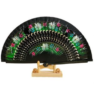 Wholesale Custom Logo Silk Bamboo <b>Handheld</b> <b>Fan</b> 33cm Traditional Wedding Craft with Painted Decoration Carved Pattern - Product Image 6