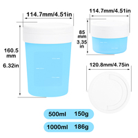 OEM/ODM 500/1000ml Pots en silicone anti-fuite pour aliments, haute performance d'étanchéité, compatibles micro-ondes et lave-vaisselle, sans BPA