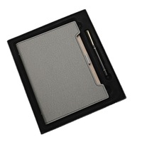 Carnet de notes professionnel A5 avec emplacement pour stylo, couverture en tissu PU texturé, reliure spirale, 100 feuilles, logo personnalisé, journal de réunion de bureau