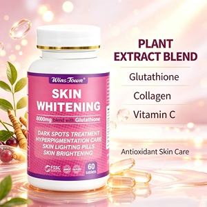 Tabletas blanqueadoras de piel con glutatión OEM Private, colágeno, vitamina C, suplemento dietético para el brillo de la piel, tabletas para el cuidado de la piel - Product Image 1