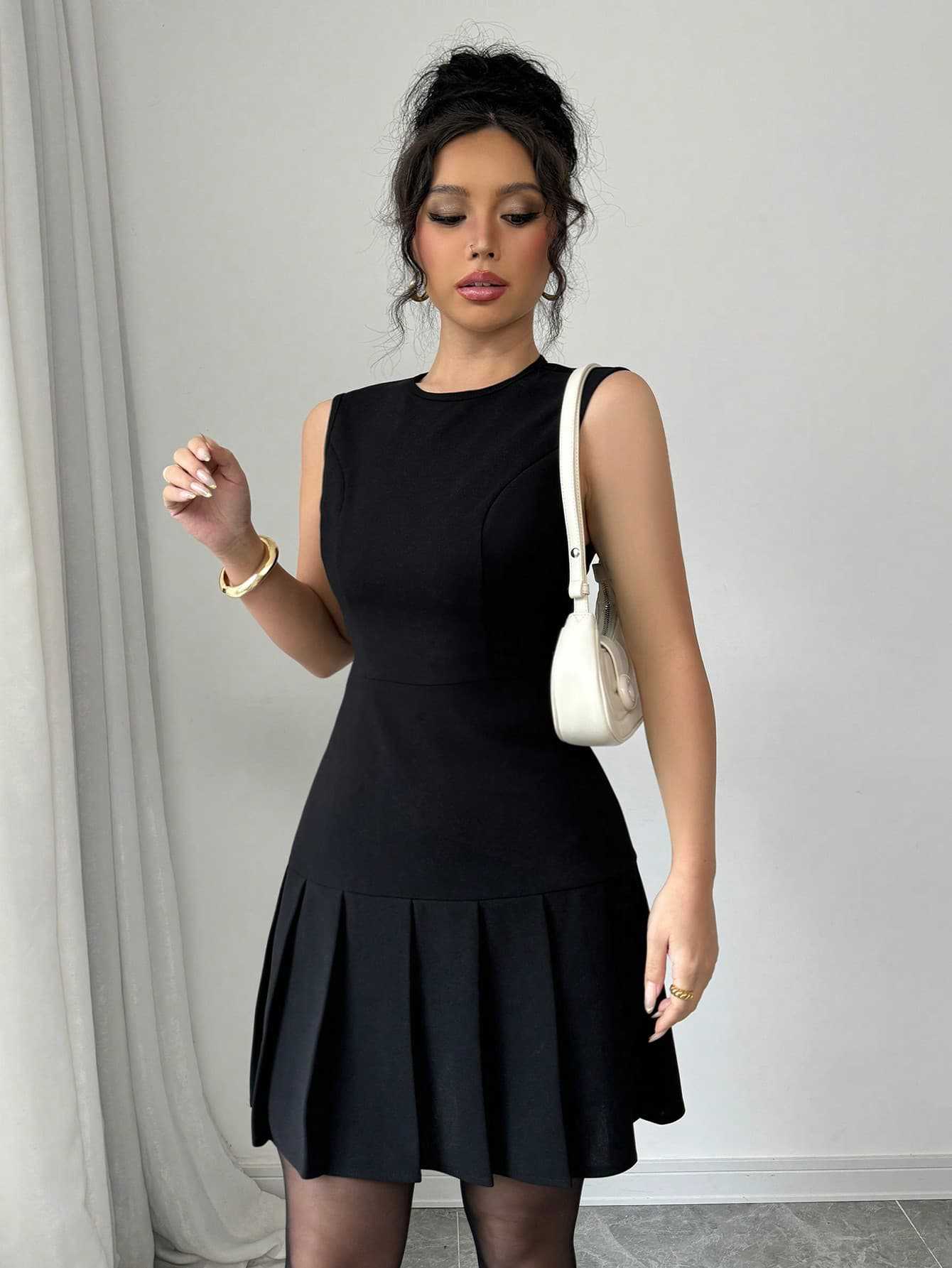 sachin and babi light blue dress Women's Sleeveless Sheath Dress Costume Boat Neck Casual Office Dresses main image 1