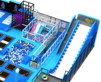 Rish Grande aire de jeux intérieure souple de grande qualité de taille personnalisée pour enfants Parc de trampoline pour