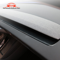 Autocollant décoratif pour Tesla Model 3/Y/YL, garniture de console centrale, kit de mise à niveau intérieur segmenté, ABS mat/brillant, type adhésif