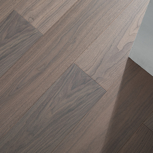 Plancher en bois massif AVANTIMORA RoHS multicouche, finition noyer noir lisse, qualité AB, durable, système de pose par clic, largeur 15 mm, pour escalier - Product Image 2