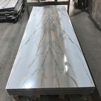 Panneau PVC Marbre Mat de Luxe en Gros 4x8 2.5mm 3mm Résistant à l'Humidité pour Espaces de Vie et Salles de Bain Multiples