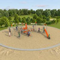 Parcours d'obstacles Ninja Warrior : filet d'escalade, corde d'escalade, filet cargo, structure d'escalade pyramidale pour parc d'attractions extérieur et aire de jeux pour enfants
