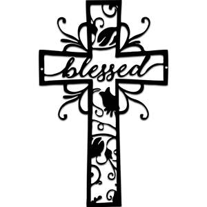 Croci da <span class=keywords><strong>Parete</strong></span> Cristiane per Arredamento Casa - Croce in Metallo Premium, Elegante Decorazione Spirituale da <span class=keywords><strong>Parete</strong></span> con Design Senza Tempo - Benedetta - Product Image 1