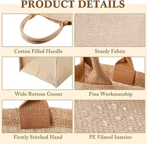 <span class=keywords><strong>Sac</strong></span> d'épicerie à logo imprimé <span class=keywords><strong>personnalisé</strong></span> réutilisable et Offre Spéciale bon marché <span class=keywords><strong>sac</strong></span> <span class=keywords><strong>de</strong></span> plage écologique <span class=keywords><strong>sac</strong></span> fourre-tout en <span class=keywords><strong>jute</strong></span> avec commande - Product Image 3