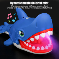 Jouets interactifs pour enfants, requin à queue oscillante, modèle de requin télécommandé 2,4 GHz avec bouche ouverte et musique