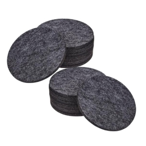 Felt <b>Coasters</b> Set Of 20 Grey Non Slip Waterproof Table Protection Round <b>Drink</b> Mats - Product Image 1