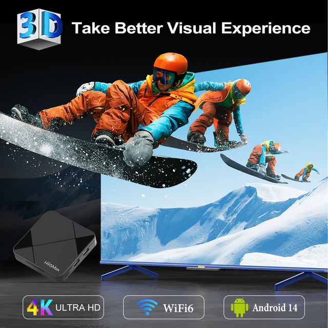H96 Max RK3518 Android 10 Quad Core 2GB RAM 4K HDR WiFi 4K Streaming OTT Smart TV Box with BT Voice Remote