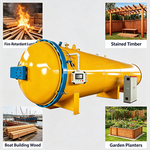 <span class=keywords><strong>Autoclave</strong></span> d'imprégnation du <span class=keywords><strong>bois</strong></span> pour le traitement du <span class=keywords><strong>bois</strong></span> de mobilier de jardin  Machine de traitement du rot - Product Image 1