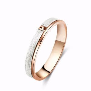 Femmes meilleures bagues de mariage en or véritable 18 carats bague de mariage lettre P pour femmes pour les fiançailles - Product Image 1