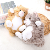 Joli chat en peluche jouet réaliste Animal en peluche particule pondérée arrêt de porte personnalisé micro-ondes chauffé Animal