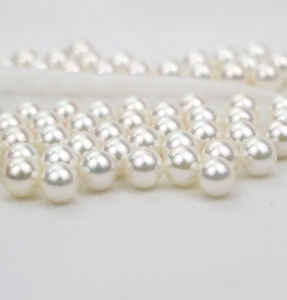 ไข่มุกเม็ดกลมสีขาวและไข่มุกธรรมชาติทรงหลวมสำหรับทำเครื่องประดับจากญี่ปุ่น - Product Image 2