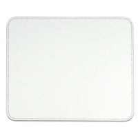 Tapis de souris blanc sublimation anti-dérapant Tapis en cuir PU personnalisé pour ordinateur Tapis de souris en cuir PU mat blanc en gros d'usine