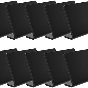 Paquete de 10 letreros de pizarra acrílicos ecológicos plegables AITEE Clear Mini Tabletop Small L-Shaped Blackboard - Product Image 2