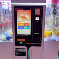 Kiosque de paiement sans argent liquide intelligent D08, écran tactile 18,5 pouces, machine à changer les pièces, distributeur de billets pour parc d'attractions