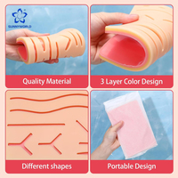 Kit de coussinets d'entraînement à la suture avec plaies, résistant à la déchirure et à la rupture, pour étudiants en médecine, vétérinaires et formation des infirmières vétérinaires